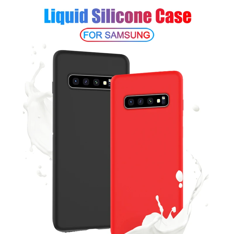 

Case For Samsung Galaxy S8 S9 S10 Plus S10E S10Plus A10 A30 A40 A50 A70 M10 M20 M30 Note8 Note9 Liquid Silicone Back Cover Case