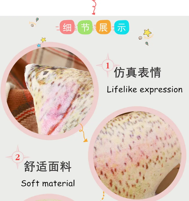 1pc 40/60 cm Simulation Salmon Pillow lifelike Modelling Plush Toy Soft Stuffed fish Doll Cute Cushion Creative gifts child kid