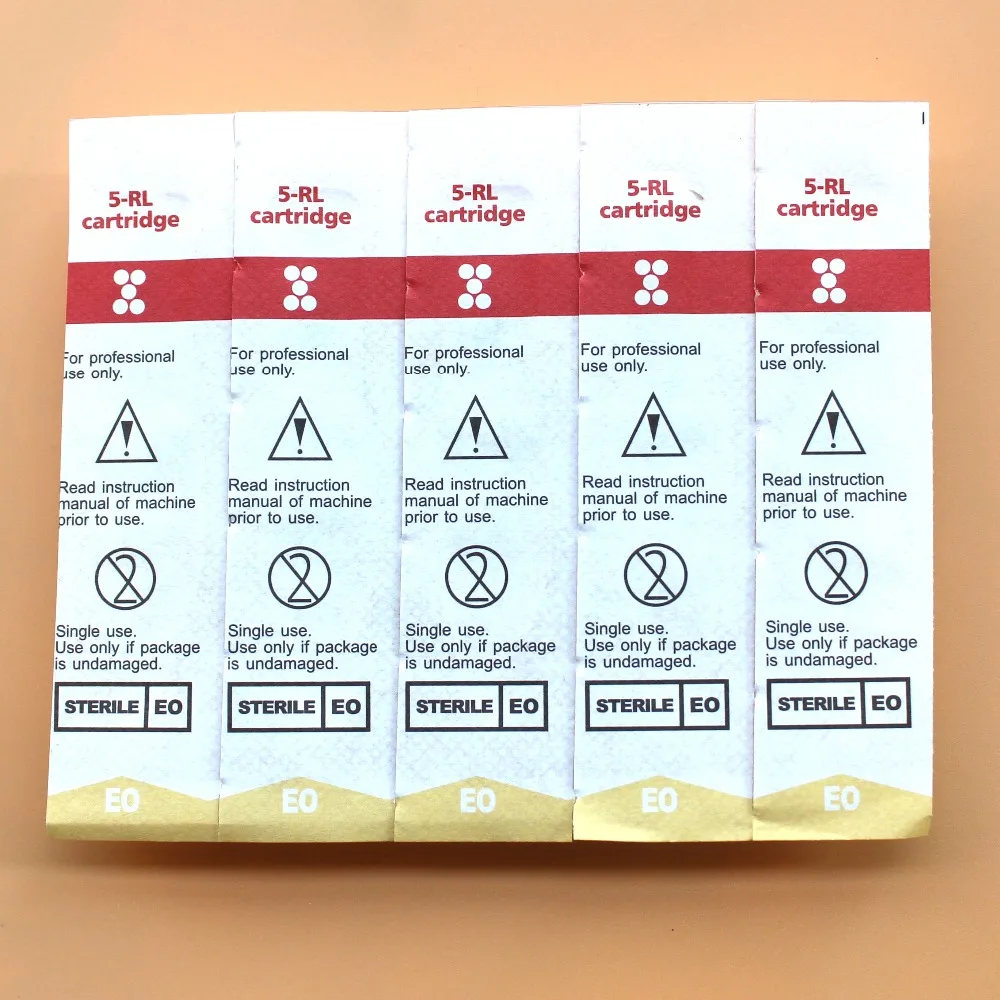 

50pcs/box Sterilized Cartridge Needles 600D-G 5RL Eyebrow Tattoo Needles Tips for Permanent Makeup Pen Machine Eyebrow Lip