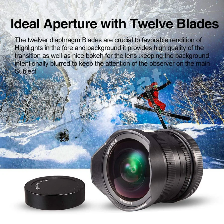 7artisans 7.5mm F2.8 Fisheye Lens 180 Degree Angle