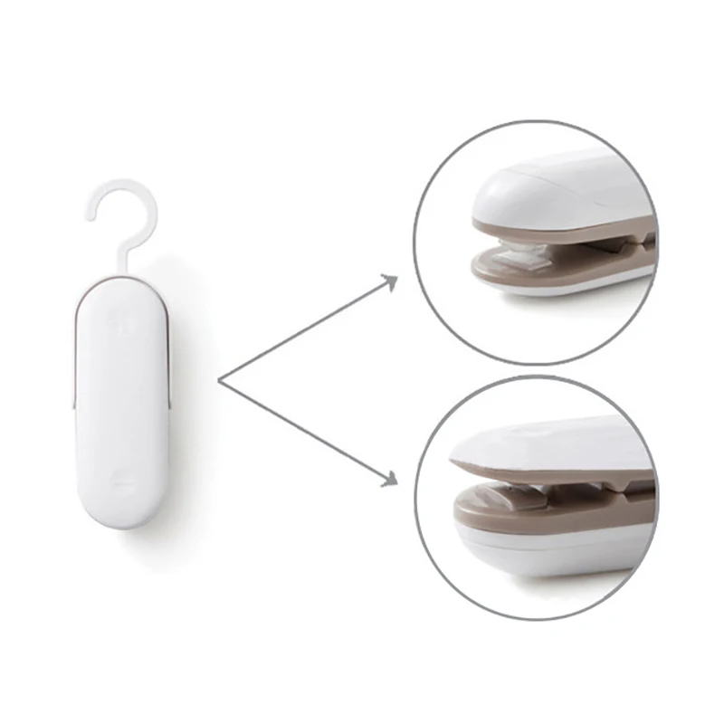 

Mini Sealing Machine Portable Bag Clips Handheld Sealer Packing Plastic Bag Food Saver Storage