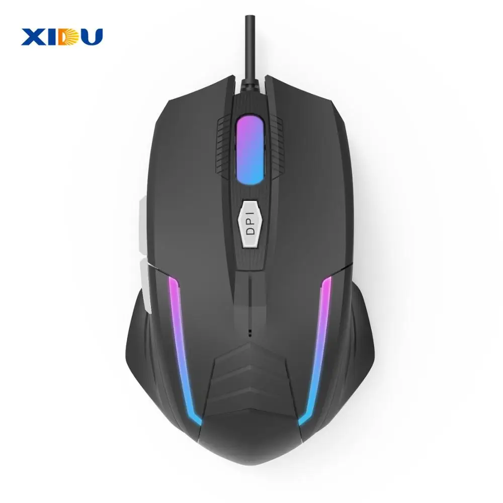 XIDU LED mouse XIDU мышь USB 3,0 Проводная игровая мышь Регулируемая оптическая компьютерная мышь для ноутбука ПК с светодиодный светильник - Цвет: XIDU LED mouse