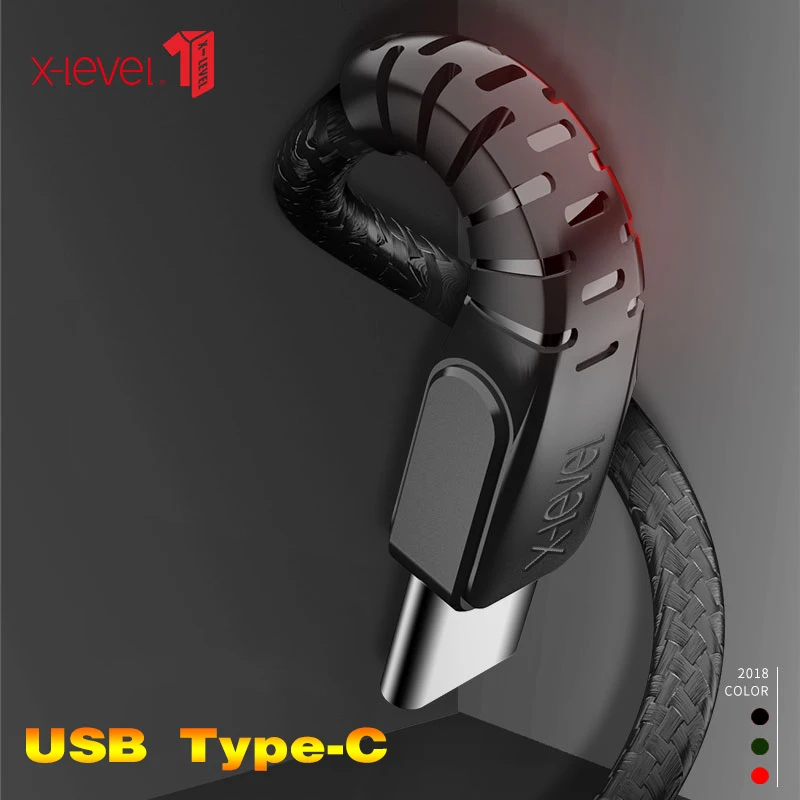 

X-Level USB Type C Cable For Samsung Note 9 USB-C Fast Charging Type-C Cable For Xiaomi mi 9 mix 3 One Plus 7 Pro USB C Charger