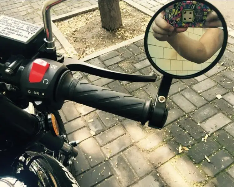 Универсальное заднее боковое зеркало для кафе мотоцикла с ручкой Honda suzuki yamaha kawasaki