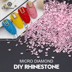 Saviland 12 Цветов Micro Diamond DIY ногти мини-стразы кристалл плоской задней Номера исправлениях Стразы Nail Книги по искусству украшения Pixie