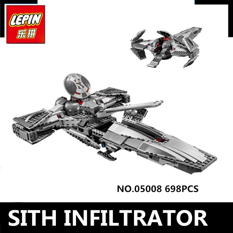 

LEPIN 05008 698pcs The Force Awaken Sith Infiltrator Building Block Darth Margus Compatible 70596 Boys Toys Kids Gift