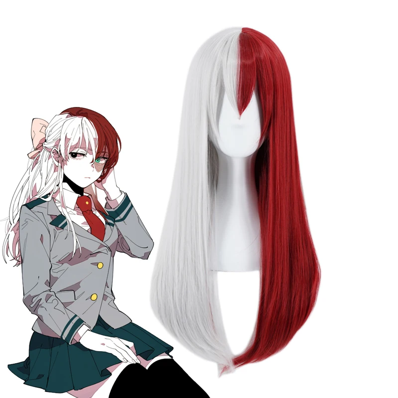 My Hero Academia Todoroki Shoto Women Long Wig Cosplay
