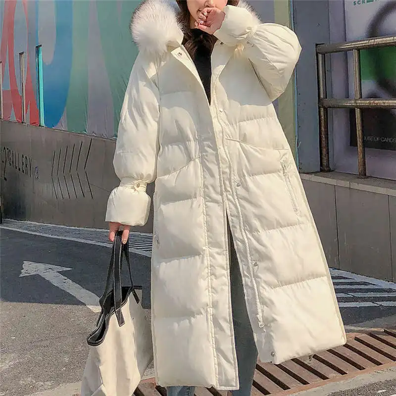 Новая модная женская длинная куртка утепленная верхняя одежда меховое пальто с капюшоном на пуговицах длинные однотонные куртки пальто с карманами#4N09# F