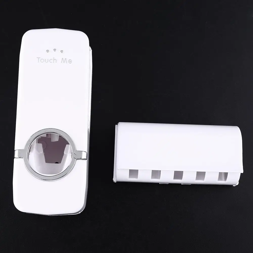 

Bathroom Accessories Set Tooth Brush Holder Automatic Toothpaste Dispenser Holder Toothbrush Wall Mount Rack Bathroom Tools Set