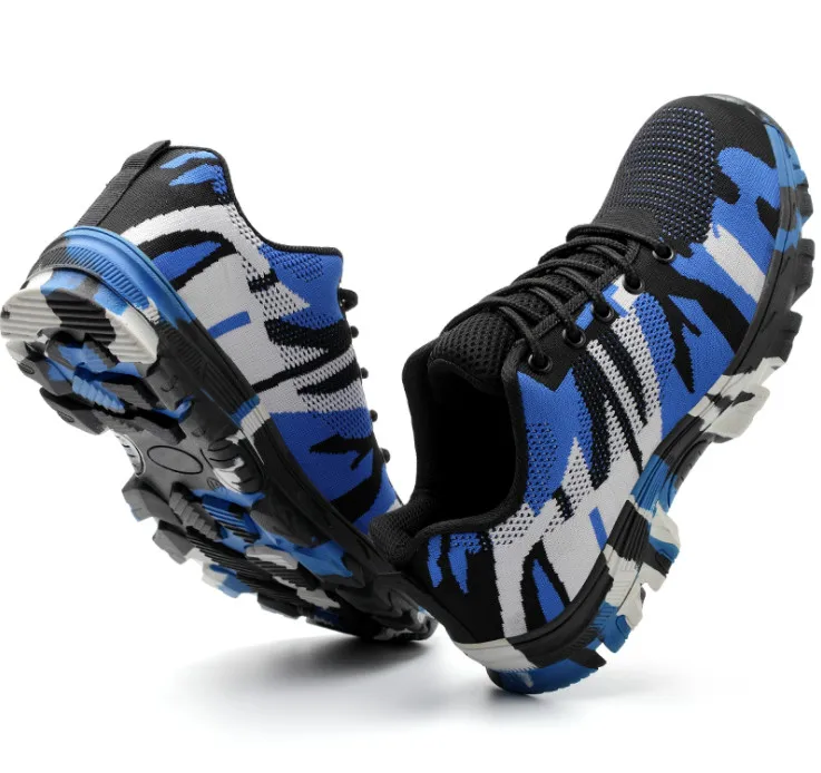 Spring Outdoor Steel Toe Cap Work Shoes Men Sneakers Puncture Proof Safety Boots Camouflage Tactics Casual Men's | Обувь