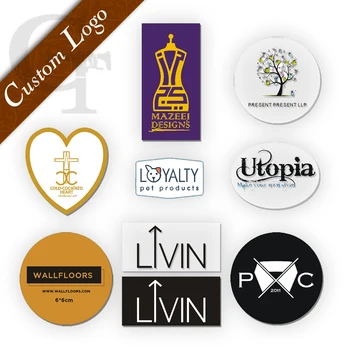

custom/customized brand name logo printing self-adhesive vinyl clear see-through transparent PVC/paper shipping stickers labels