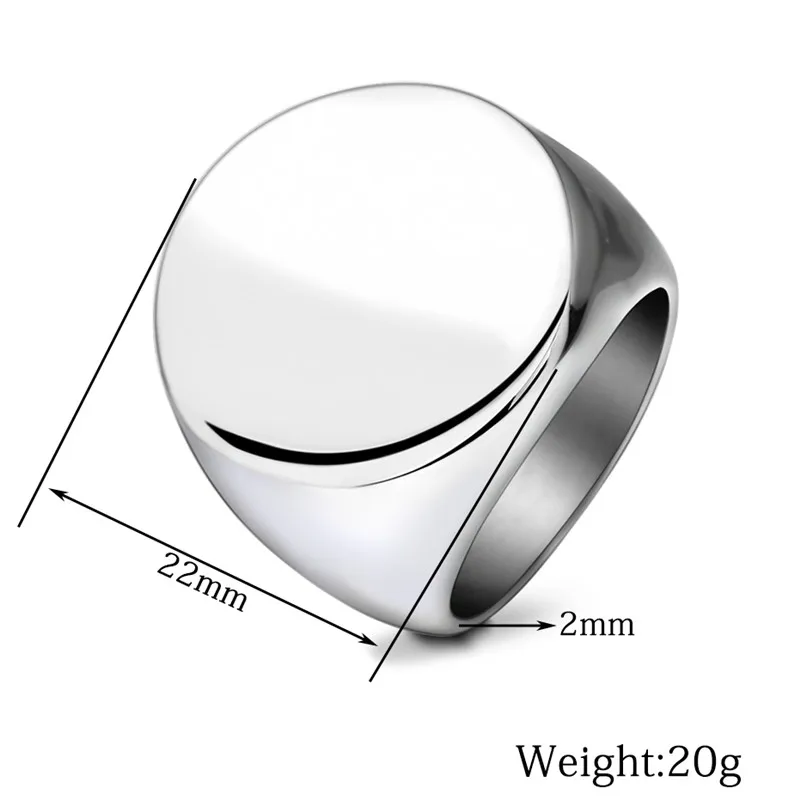 ZORCVENS полированная печатка из цельной нержавеющей стали модное мужское кольцо из нержавеющей стали 316L байкерское уникальное кольцо для мужчин