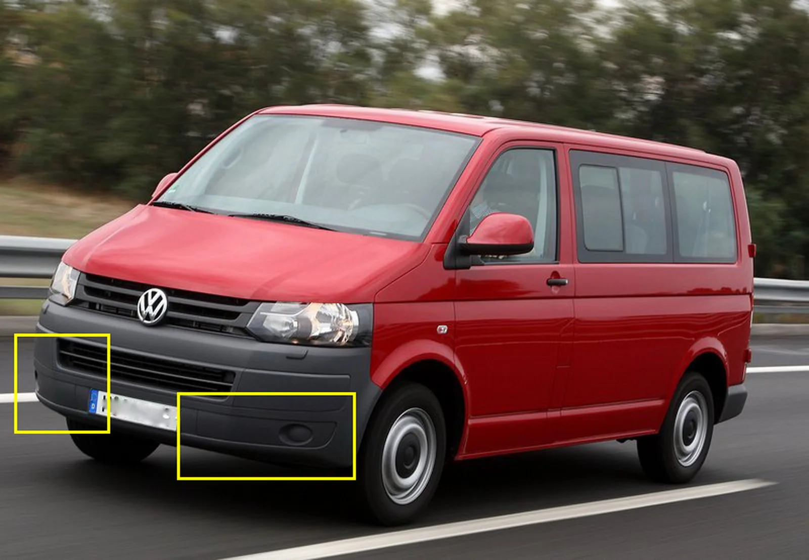 ANGRONG 1 пара передних противотуманных светильник для VW T5 Transporter Facelift бампер Гриль