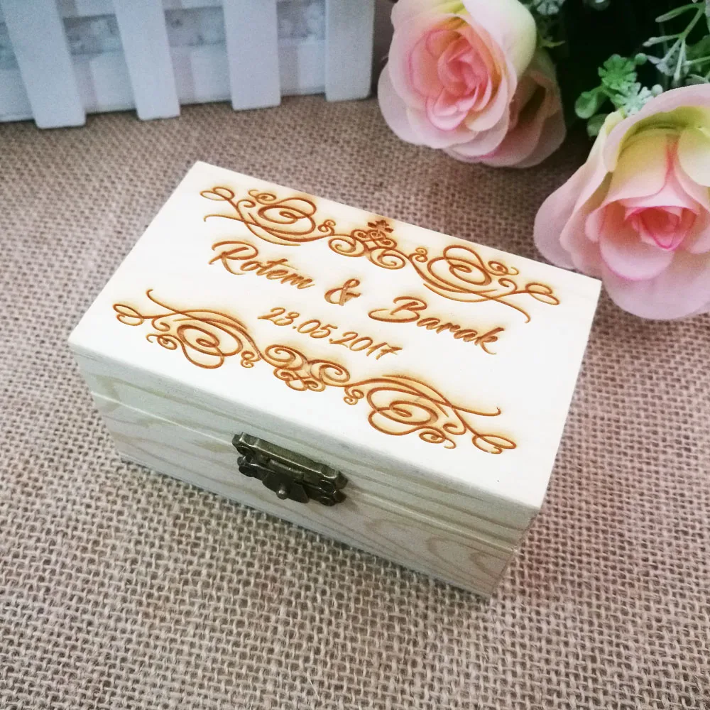 Personalized Wedding Ring Box. Wooden Ring Holder,Rustic Ring Bearer. Romantic Box,Custom Rustic Wedding Ring Box3