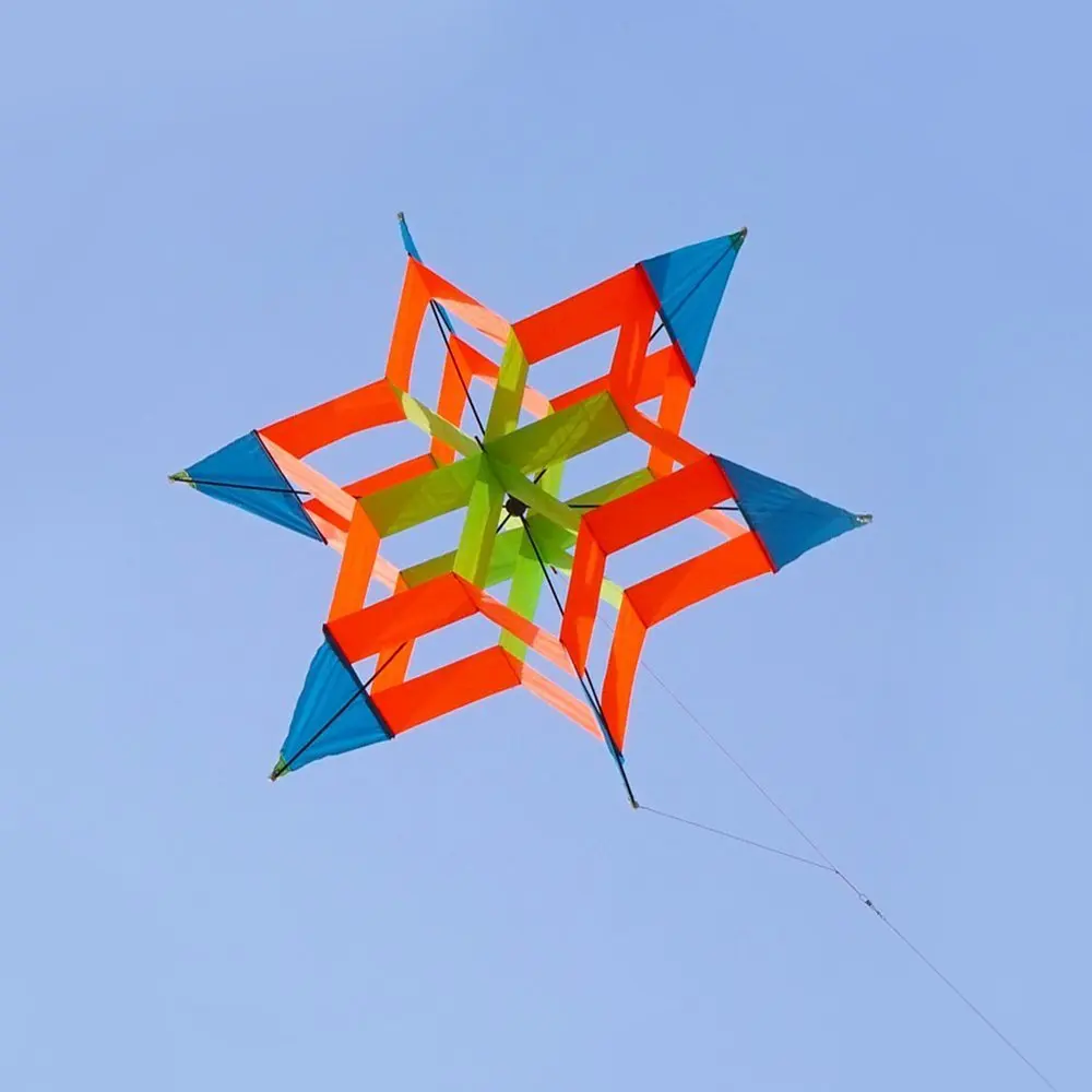 Lata de flor 3d com alça e linha para voo