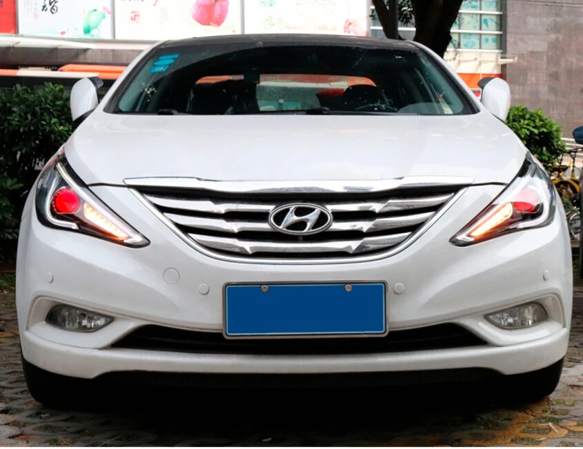 2 шт. автомобильный Стайлинг для hyundai 9th фара Sonata s 2011 2012 2013 фара Sonata Bi Xenon объектив hi lo парковочная противотуманная фара