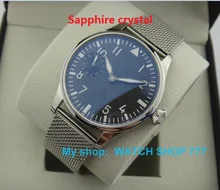 Saphir cristal 44mm PARNIS ST3600/6497 Mécanique Main Vent mouvement Mécanique montres hommes lumineux de montres en gros o20