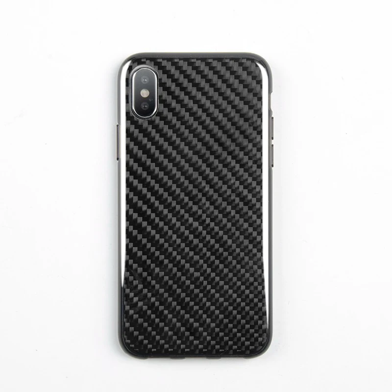 

Real Carbon Fiber Soft TPU Bumper Hybrid Back Phone Case Proctive Shockproof Case for iPhone XS XR XS MAX