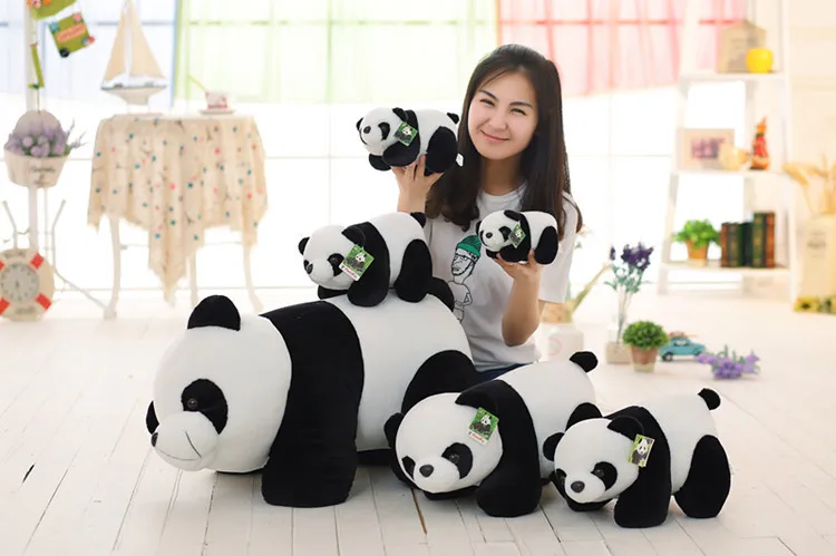 50 см милые мягкие игрушки животных моделирования кукла плюшевая игрушка-панда детей 20 дюймов черный белый украшения подарок на день