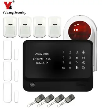 

Yobang Security App Controlled Wifi Alarm System Wireless GSM Home Burglar Alarm System+Keypad Can Work With IP Camera