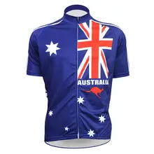 Чужой Спортивная одежда Австралия флаг шаблон цикл Костюмы Для мужчин короткий рукав на молнии велосипед одежды Размеры XS-5XL