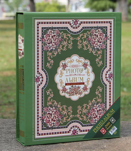 Free Shipping 4D Large 6-inch 200 Pages Photo Album Scrapbook Paper Baby Family Scrapbook Albums Wedding Foto Album Scrapbooking Light Green