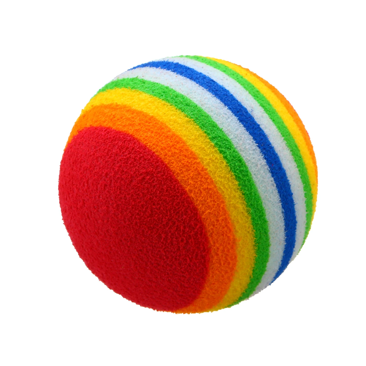 

6pcs 3.5cm Pet Interactive Toys For Cat Dog Coloured Soft Foam Rainbow Color Ball Play Chewing Rattle Chase Balls