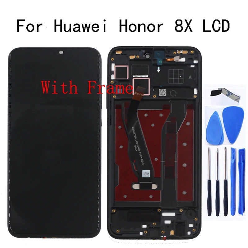 

6.5-inch original with frame Display for Huawei Honor 8X JSN-L21 JSN-AL00 JSN-L22 LCD Display +touch screen digitizer Repair kit