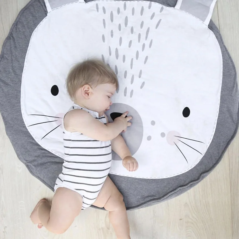 INS Baby Infant Mattresses Kids Crawling Carpet Floor Rug Baby Bedding Rabbit Blanket Cotton Game Pad Children Room Decor 90CM