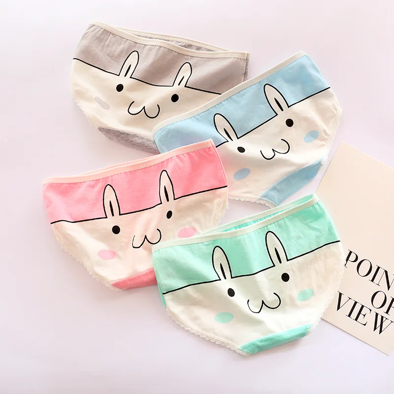 HUIGUAN Young Girl Student Rabbit Patterned Cute Panties Women Soft Cotton Underwear Brethable Seamless Briefs Ladies Lingerie HUIGUAN Young Girl Student Rabbit Patterned Cute Panties Women Soft Cotton Underwear Brethable Seamless Briefs Ladies Lingerie