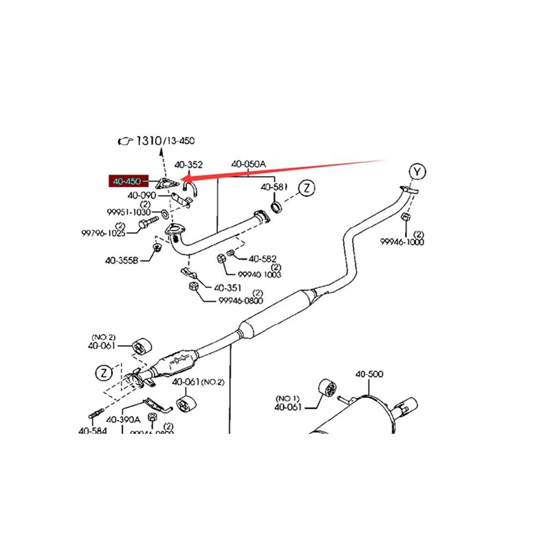 Уплотнительное кольцо уплотнительное K801-40-450 для Mazda 323 protege BJ 1,8 двигатель Mazda permacy CP 1999-2004 Mazda 626