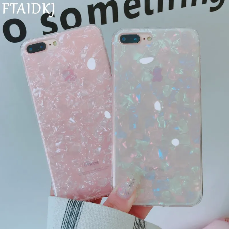 FTAIDKJ Модный милый морской чехол для iPhone X 7 8 Plus Роскошный мягкий IMD карамельный