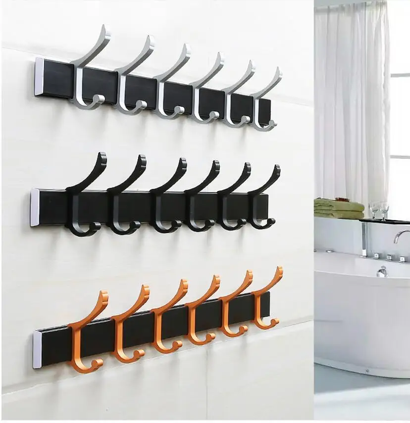 1 piece metal wall hanging Aluminum hooks Room clothes rack Towel towel