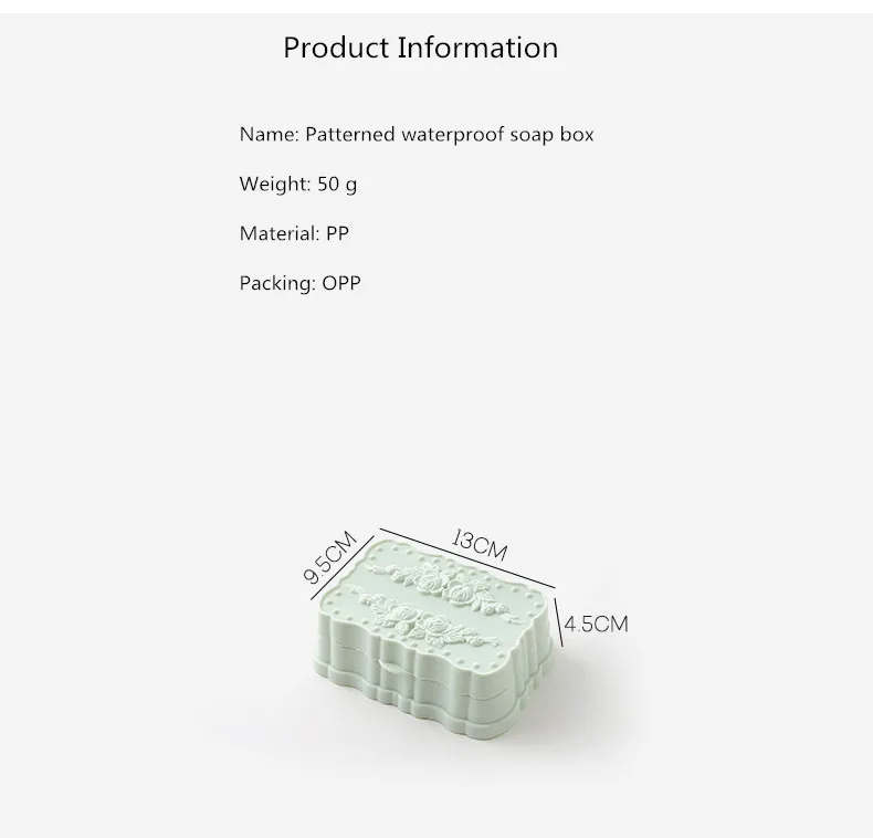 XUNZHE трехмерная Роза Путешествия Портативный пластиковый мыльница, ванная квадратное мыло коробка для хранения мыльница держатель