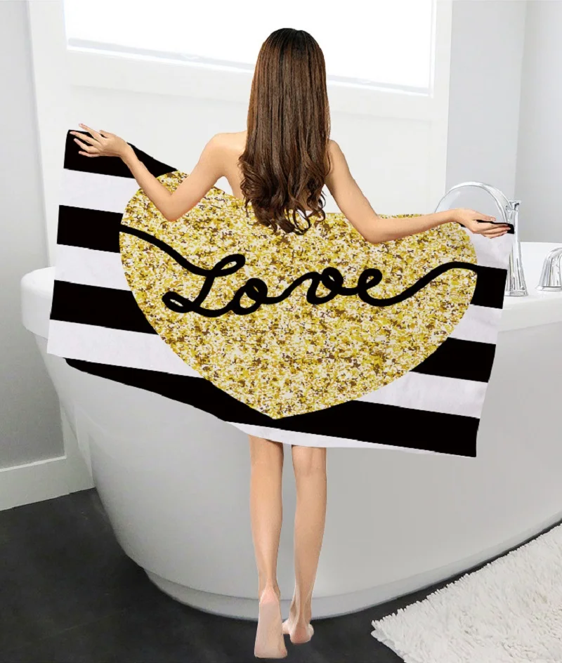 

2019 Flamingo Kiss Printed Large Men Women Summer Beach Towels Microfiber Bath Towel Camping Yoga Sport Towels Bathroom 70*150cm