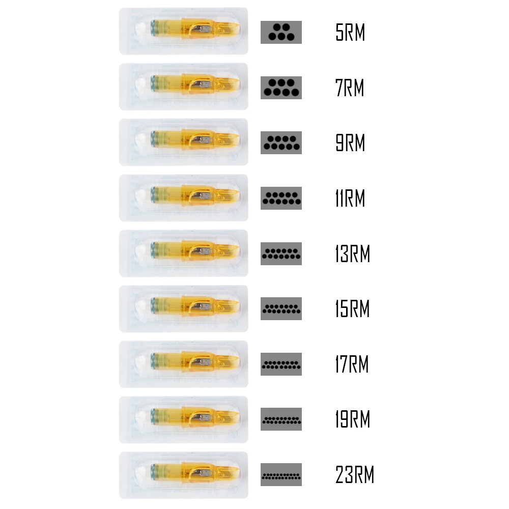 

10pcs Disposable Sterilized Tattoo Cartridge Needles For Semi-Permanent Makeup Tattoo Gun