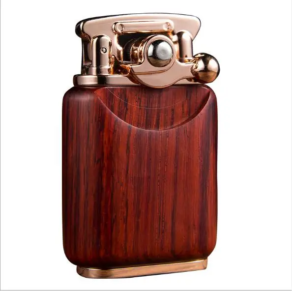 

CHIEF sandalwood lifting arm lighter, kerosene old nine door creative kerosene lighter, old retro man gift.