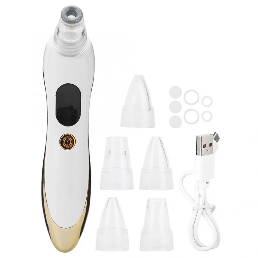 Черный инструмент для удаления 2 цветов микрокристаллический Удаление угрей вакуумная всасывающая пористая кожа инструмент для очистки пор - Цвет: Gold