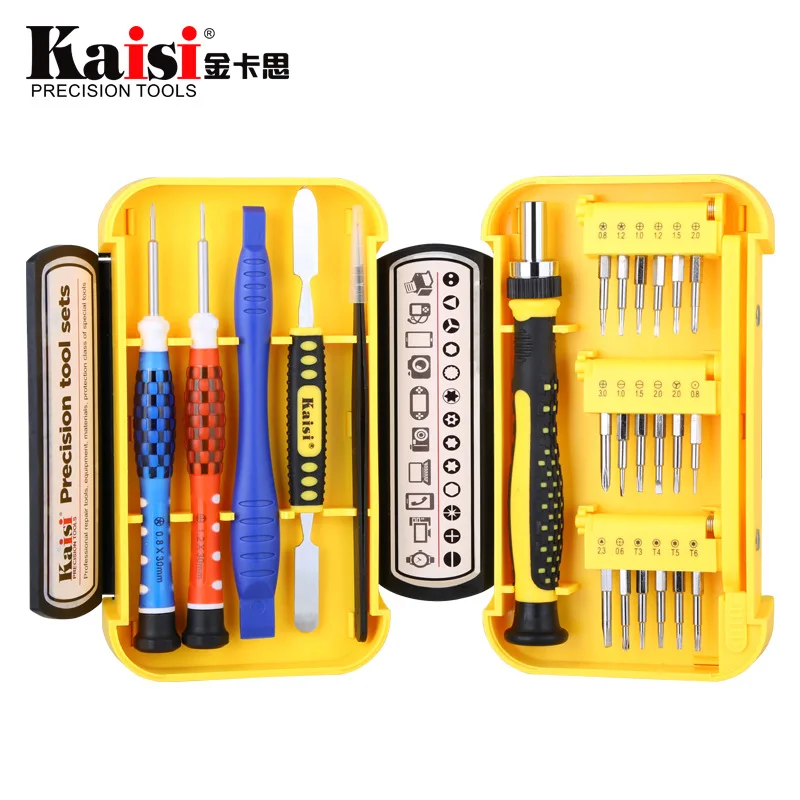 Beste Kaisi 24 in 1 precisie schroevendraaier sets gereedschap professionele digitale reparatie gereedschap mobiele telefoon reparatie voor iphone 4 s, 5 s, 6 s