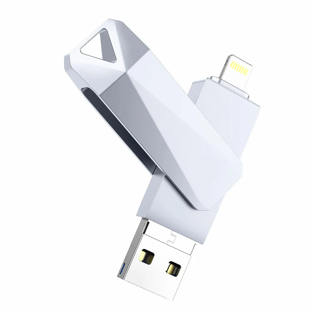 LL TRADER 64 Гб 128 Гб памяти USB флешка для iOS OTG iPhone iPad Android устройств мини USB флэш-накопитель для хранения 32G диск - Цвет: Silver