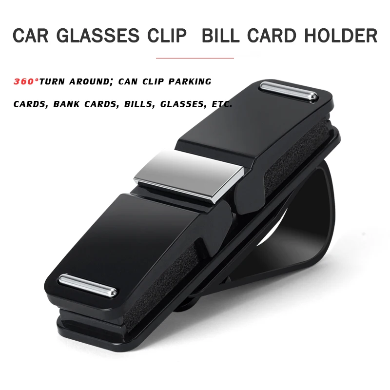 

Universal Car Auto Portable Fastener Clip Eyeglasses Clip Ticket Card Clamp Sun Visor Sunglasses Car Glasses Case Storage Holder