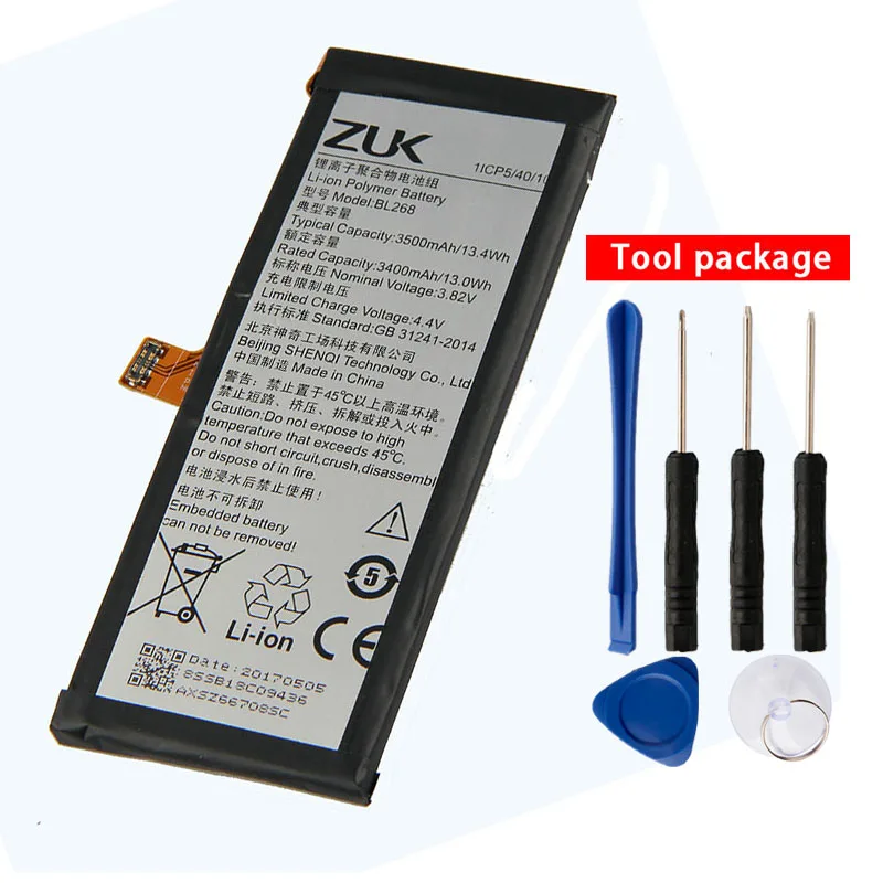 

Original BL268 Battery For Lenovo ZUK Z2 3400mAh