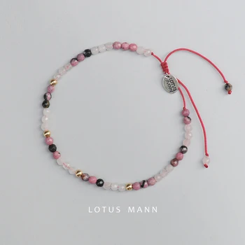 

Lotus Mann Love your pink Rhodocroshite powder and small series Bracelet