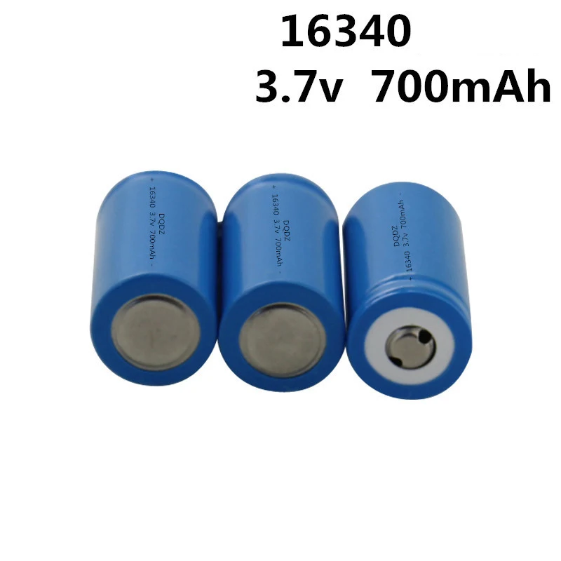 2 шт./лот Vbatty 16340 700mah Аккумулятор 16430 li-ion 3,7 V перезаряжаемый аккумулятор с кнопкой сверху