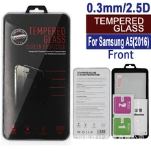 50 шт Для Samsung Galaxy A5 /A5100 версия переднего закаленного стекла протектор экрана(0,3 мм/2.5d/9 H
