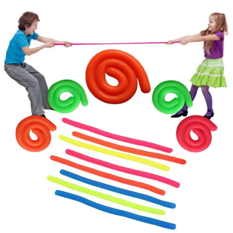 Elastic TPR Straight Pulling Rope Kids Stretchable Pull String Rope Toy