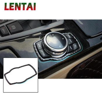 

OVERE 1X Car Styling Carbon Fiber Multimedia Volume Button Frame Sticker For BMW F30 F35 3 Series GT 320i 325i 328i Accessories