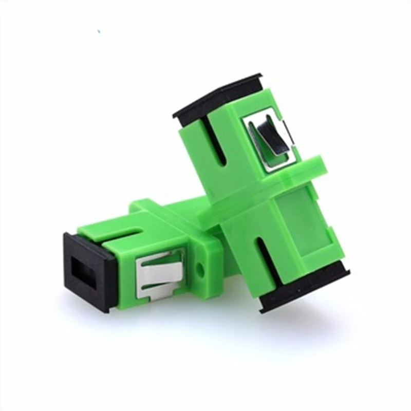 

Free Shipping 300pcs/Lot SC APC Adapter Connector Connector Simplex Single mode Plastic SM Fiber Optic Adapter 0.3dB
