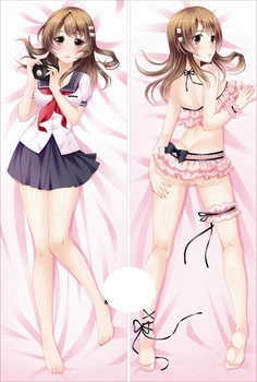 

Free Shipping New Japanese Anime hugging pillow case Cover (Peach Skin YC0109-Niimi Haruka Photo Kano