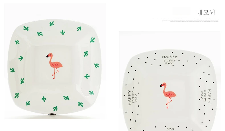 flamingo creative dish plate decorative (19)